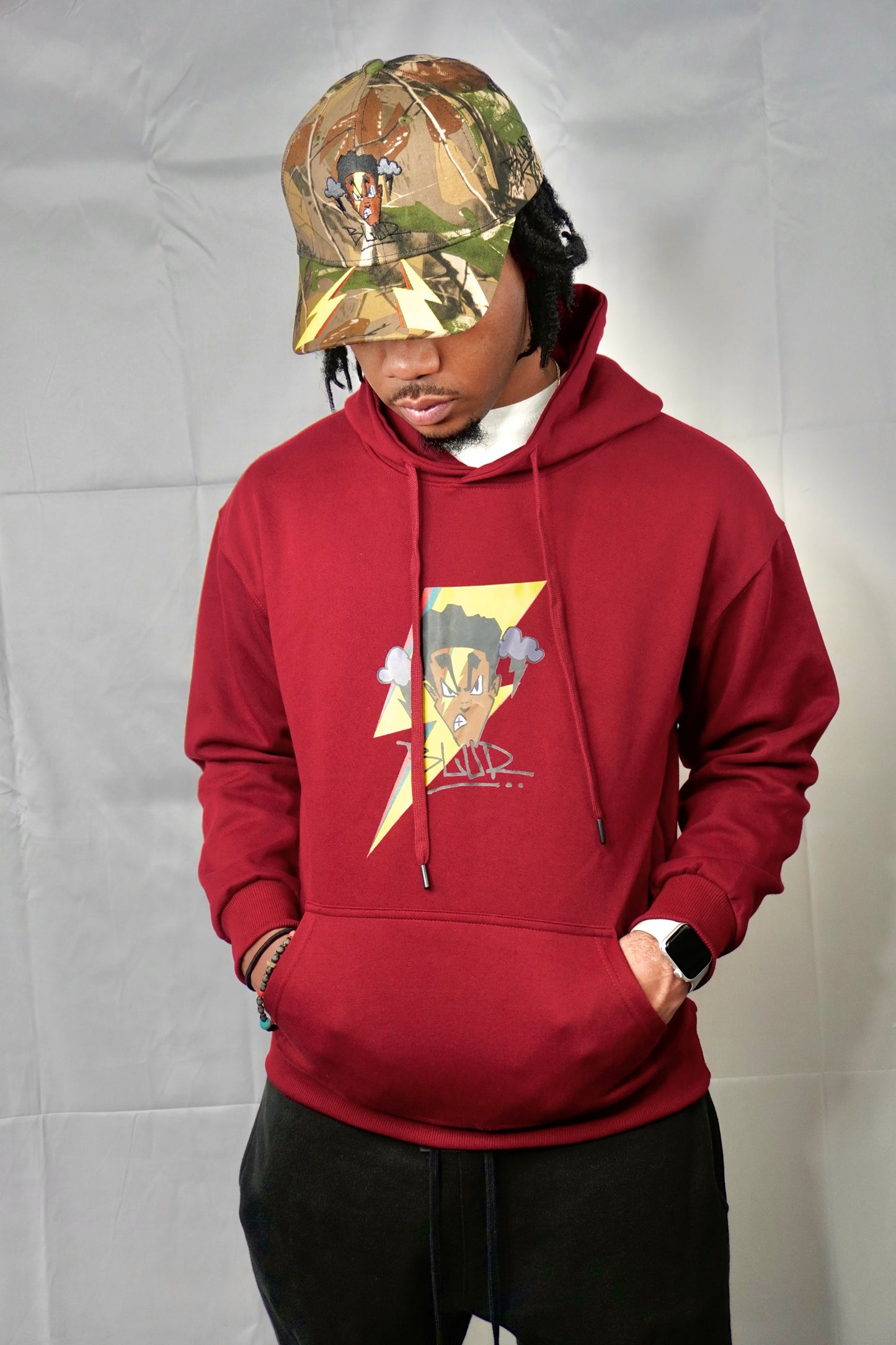 WRATH hoodie 'Burgundy'