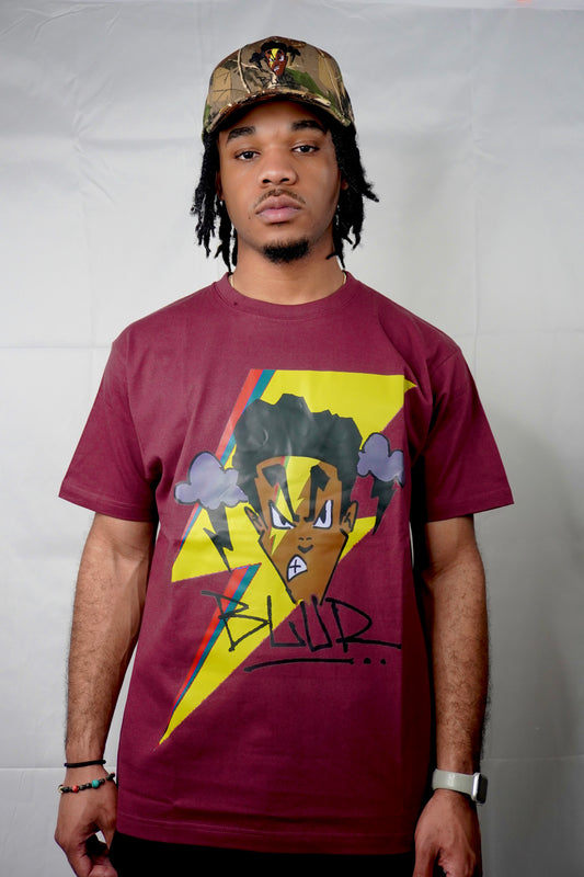 WRATH T-shirt 'Burgundy'